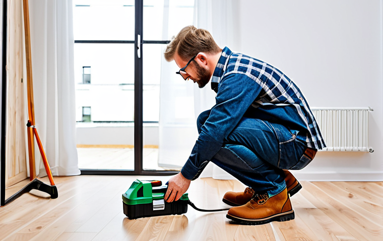 Cordless Drill in a Home Renovation Setting**
A homeowner, fully clothed in practical work attire including jeans and a durable work shirt, uses a cordless drill to assemble IKEA-style furniture in a bright, modern Scandinavian apartment. The apartment has light wooden floors and white walls. Safety glasses are placed visibly nearby. Safe for work. Appropriate content. Fully clothed. Modest. Perfect anatomy. Correct proportions. Natural pose. Professional product photography, high quality, 8k resolution. Focus on the drill and the furniture being assembled.
**